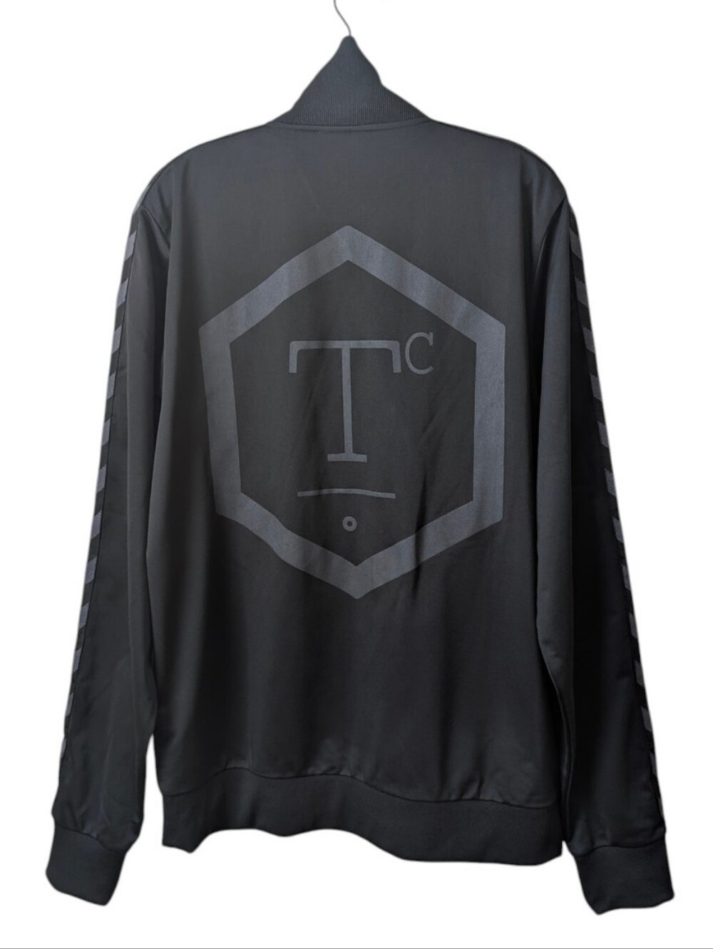 Hummel XL Classic Bee Zip Jacket Terrace Club Soccer Football Black Gray